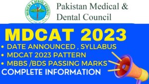 MDCAT registration form 2023 Apply Online